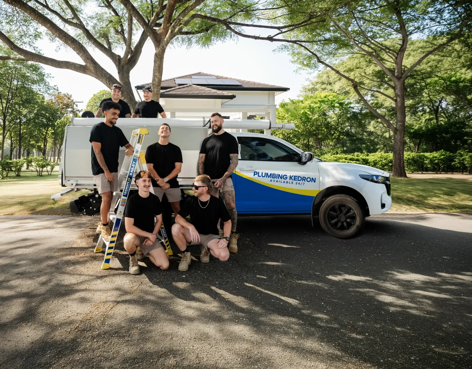 Plumbing Kedron ute and team