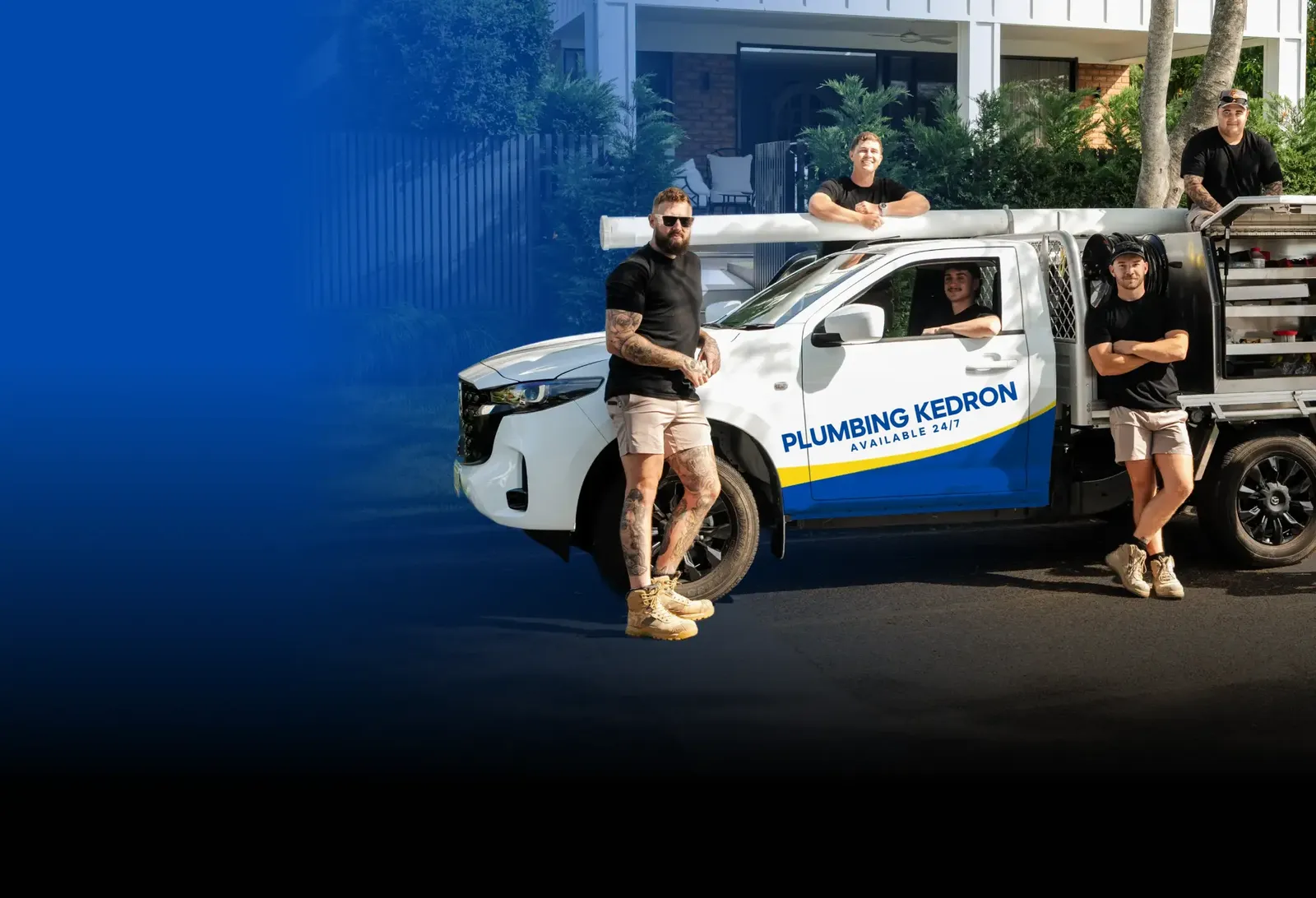 Plumbing Kedron team with the ute